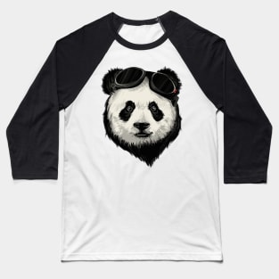 Thug Panda With Swim Goggles animal art Baseball T-Shirt